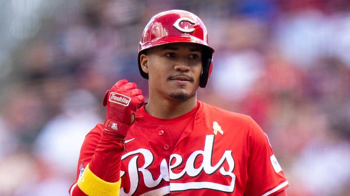 Cincinnati Reds third baseman Noelvi Marte (16) reacts