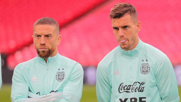 Alejandro Gómez y Giovani Lo Celso en la Finalissima de 2022