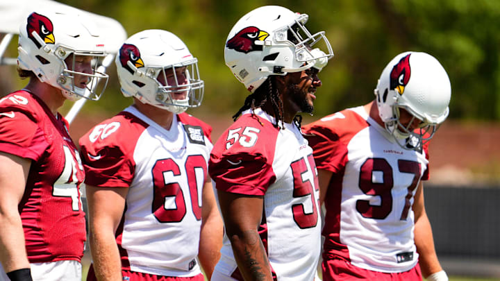 Arizona Cardinals defensive tackle Dante Stills (55) during organized team activities on June 1,
