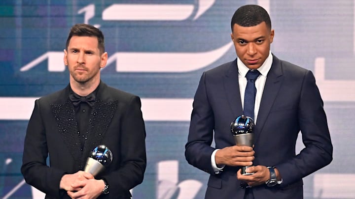 Lionel Messi y Kylian Mbappé en la última entrega de los premios The Best