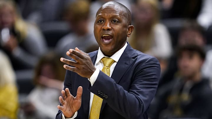 Nov 14, 2024; Columbia, Missouri, USA; Missouri Tigers head coach Dennis Gates reacts during the second half against the Mississippi Valley State Delta Devils at Mizzou Arena. Mandatory Credit: Jay Biggerstaff-Imagn Images
