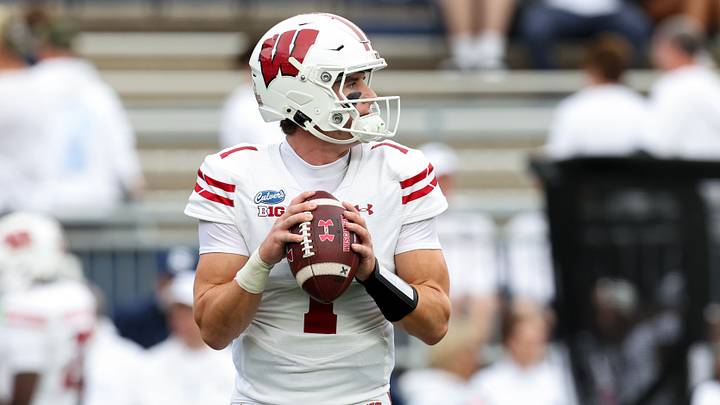 Wisconsin Badgers quarterback Colton Joseph. Wisconsin Badgers quarterback Colton Joseph.
