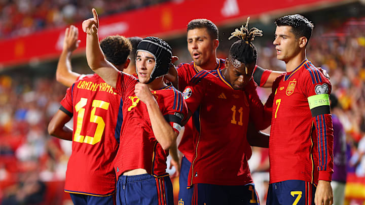 Lamine Yamal, Gavi, Nico Williams, Rodri y Morata