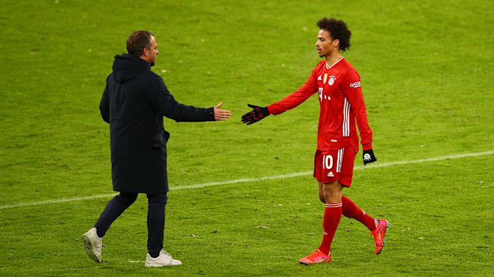 Hansi Flick und Leroy Sané Hansi Flick und Leroy Sané