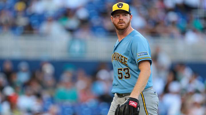 Apr 18, 2026; Miami, Florida, USA; Milwaukee Brewers starting pitcher Brandon Woodruff (53) returns to the dugout against the Miami Marlins during the seventh inning at loanDepot Park. Mandatory Credit: Sam Navarro-Imagn Images Apr 18, 2026; Miami, Florida, USA; Milwaukee Brewers starting pitcher Brandon Woodruff (53) returns to the dugout against the Miami Marlins during the seventh inning at loanDepot Park. Mandatory Credit: Sam Navarro-Imagn Images