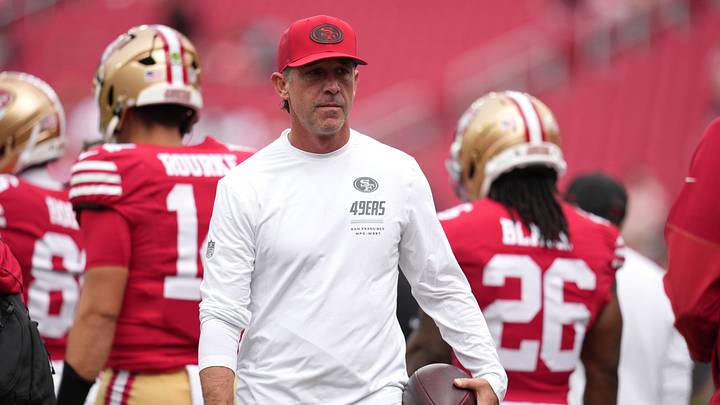 Sep 20, 2026; Santa Clara, California, USA; San Francisco 49ers head coach Kyle Shanahan looks on prior to the game against the Miami Dolphins at Levi's Stadium. Mandatory Credit: Cary Edmondson-Imagn Images Sep 20, 2026; Santa Clara, California, USA; San Francisco 49ers head coach Kyle Shanahan looks on prior to the game against the Miami Dolphins at Levi's Stadium. Mandatory Credit: Cary Edmondson-Imagn Images