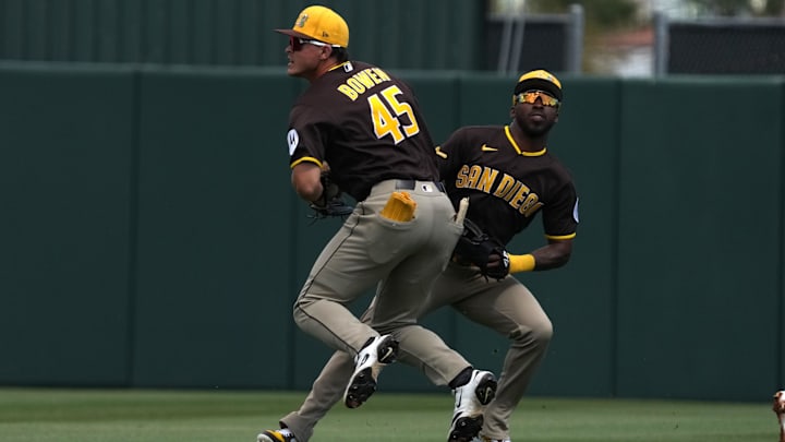 San Diego Padres center fielder Jase Bowen and second baseman Samad Taylor.