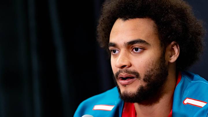 New Mexico Lobos defensive end Keyshawn James-Newby