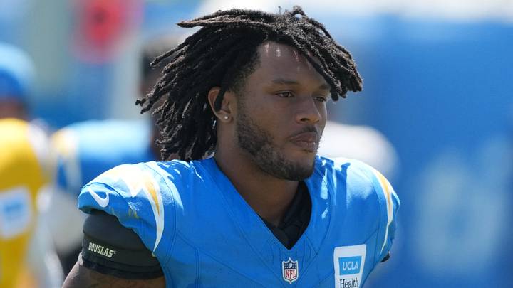 Los Angeles Chargers running back Omarion Hampton (8) during training camp at The Bolt. Mandatory Credit: Kirby Lee-Imagn Images Los Angeles Chargers running back Omarion Hampton (8) during training camp at The Bolt. Mandatory Credit: Kirby Lee-Imagn Images