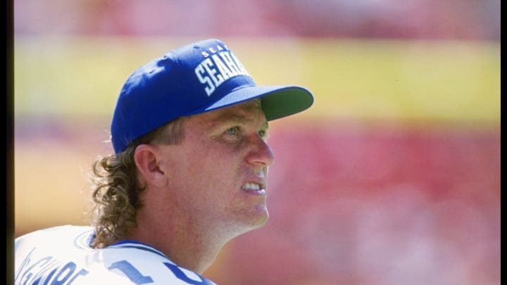 Dan McGwire of the Seattle Seahawks Dan McGwire of the Seattle Seahawks