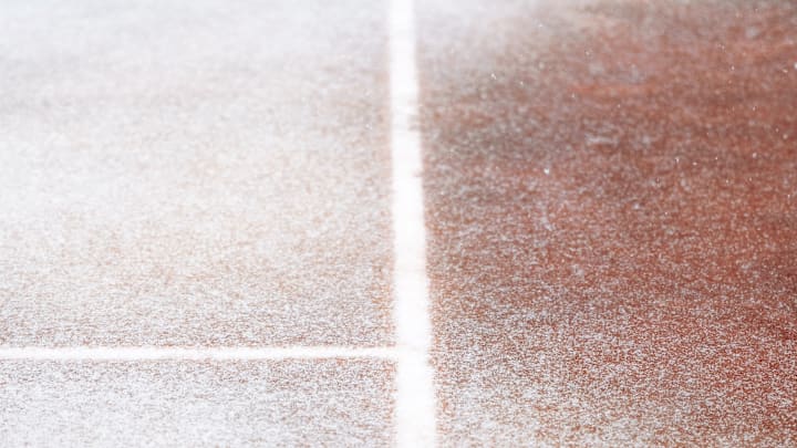 Roland-Garros shared beautiful pictures of its iconic clay courts covered in snow.