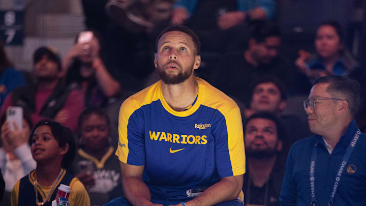 Golden State Warriors guard Stephen Curry (30)  before taking on the Sacramento Kings at Chase Center. 