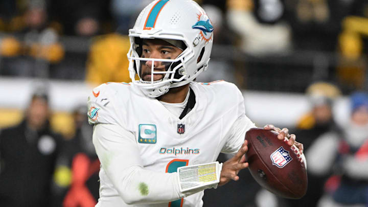 Former Dolphins quarterback Tua Tagovailoa signed with the Falcons after he was released from Miami. Former Dolphins quarterback Tua Tagovailoa signed with the Falcons after he was released from Miami.
