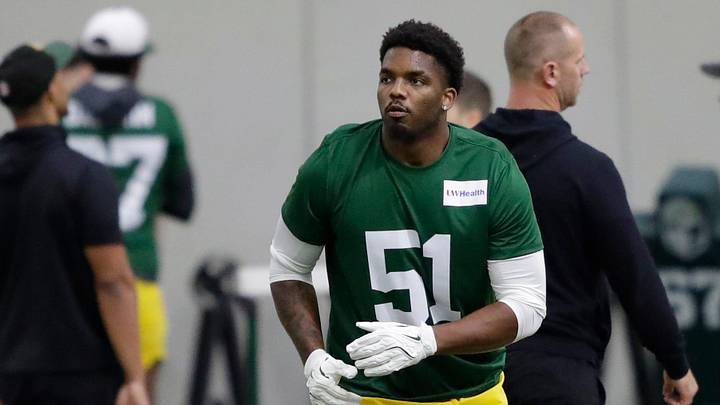 Green Bay Packers Dani Dennis-Sutton (51) during rookie minicamp Friday, May 1 2026, at the Don Hutson Center in Green Bay, Wisconsin.
Dan Powers/USA TODAY NETWORK-Wisconsin Green Bay Packers Dani Dennis-Sutton (51) during rookie minicamp Friday, May 1 2026, at the Don Hutson Center in Green Bay, Wisconsin.
Dan Powers/USA TODAY NETWORK-Wisconsin