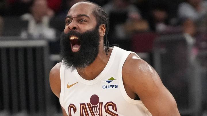 Mar 19, 2026; Chicago, Illinois, USA; Cleveland Cavaliers guard James Harden (1) reacts after making a three point basket against the Chicago Bulls during the second half at United Center. Mandatory Credit: David Banks-Imagn Images Mar 19, 2026; Chicago, Illinois, USA; Cleveland Cavaliers guard James Harden (1) reacts after making a three point basket against the Chicago Bulls during the second half at United Center. Mandatory Credit: David Banks-Imagn Images
