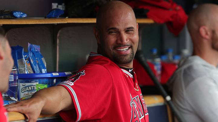 Los Angeles Angels first baseman Albert Pujols after getting his 2000th RBI on a homer against the Detroit Tigers during the third inning Thursday, May 9, 2019 at Comerica Park in Detroit.
Albert Pujols Los Angeles Angels first baseman Albert Pujols after getting his 2000th RBI on a homer against the Detroit Tigers during the third inning Thursday, May 9, 2019 at Comerica Park in Detroit.
Albert Pujols