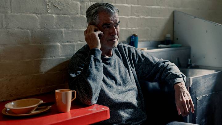 Pierce Brosnan as Conrad Harrigan in MOBLAND, episode 10, season 1, Streaming on Paramount+ 2025. Photo Credit: Luke Varley/Paramount+ Pierce Brosnan as Conrad Harrigan in MOBLAND, episode 10, season 1, Streaming on Paramount+ 2025. Photo Credit: Luke Varley/Paramount+