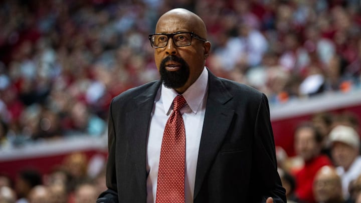 Indiana Head Coach Mike Woodson during the Indiana versus University of Southern California men's basketball game at Simon Skjodt Assembly Hall on Wednesday, Jan. 8, 2025.