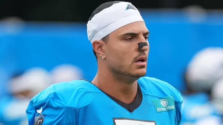Carolina Panthers linebacker Jaelan Phillips (5) during training camp at Bank of America Stadium. Mandatory Credit: Jim Dedmon-Imagn Images Carolina Panthers linebacker Jaelan Phillips (5) during training camp at Bank of America Stadium. Mandatory Credit: Jim Dedmon-Imagn Images