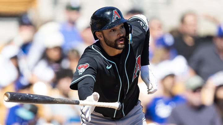 Mar 10, 2026; Phoenix, Arizona, USA; Arizona Diamondbacks outfielder Jordan Lawlar against the Los Angeles Dodgers during a spring training game at Camelback Ranch-Glendale. Mandatory Credit: Mark J. Rebilas-Imagn Images Mar 10, 2026; Phoenix, Arizona, USA; Arizona Diamondbacks outfielder Jordan Lawlar against the Los Angeles Dodgers during a spring training game at Camelback Ranch-Glendale. Mandatory Credit: Mark J. Rebilas-Imagn Images