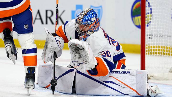 Mar 31, 2026; Buffalo, New York, USA; New York Islanders goaltender Ilya Sorokin (30) makes a save during the second period against the Buffalo Sabres at KeyBank Center. Mandatory Credit: Timothy T. Ludwig-Imagn Images Mar 31, 2026; Buffalo, New York, USA; New York Islanders goaltender Ilya Sorokin (30) makes a save during the second period against the Buffalo Sabres at KeyBank Center. Mandatory Credit: Timothy T. Ludwig-Imagn Images