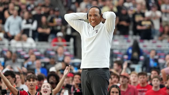 NC State basketball head coach Kevin Keatts versus Purdue Boilermakers