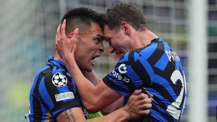 Lautaro Martínez (left) and Benjamin Pavard (right) scored for Inter against Bayern Munich in the second leg of the quarterfinals.