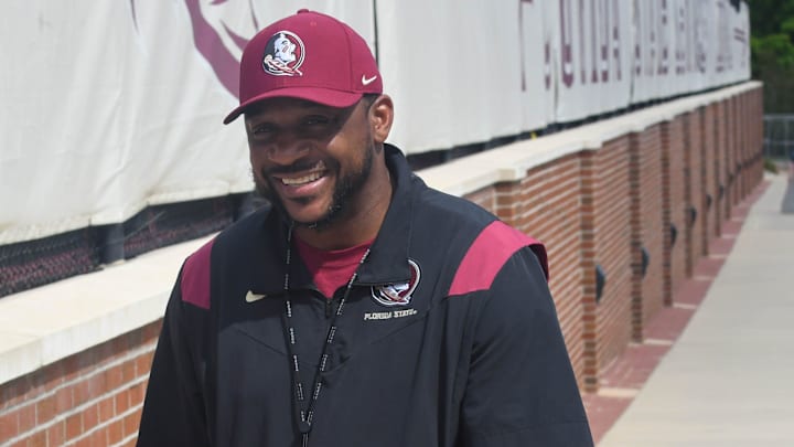 Florida State football and coaches players arrive for the fifth FSU spring football practice of the 2023 season on Thursday, March 23.

Patrick Surtain 1 Of 1