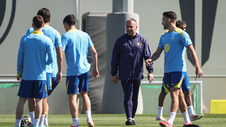 Le FC Barcelone autour d'Hansi Flick