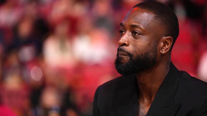 Miami Heat player Dwyane Wade reacts (Mandatory Credit: Jasen Vinlove-Imagn Images)