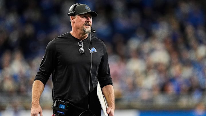 Detroit Lions head coach Dan Campbell reacts to a play against Pittsburgh Steelers during the second half at Ford Field in Detroit on Sunday, Dec. 21, 2025. Detroit Lions head coach Dan Campbell reacts to a play against Pittsburgh Steelers during the second half at Ford Field in Detroit on Sunday, Dec. 21, 2025.