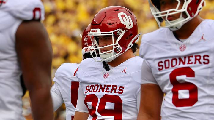 Oklahoma defensive tackle Braxton Fely warms up before facing Michigan. Fely has yet to make his Sooners' debut. Oklahoma defensive tackle Braxton Fely warms up before facing Michigan. Fely has yet to make his Sooners' debut.