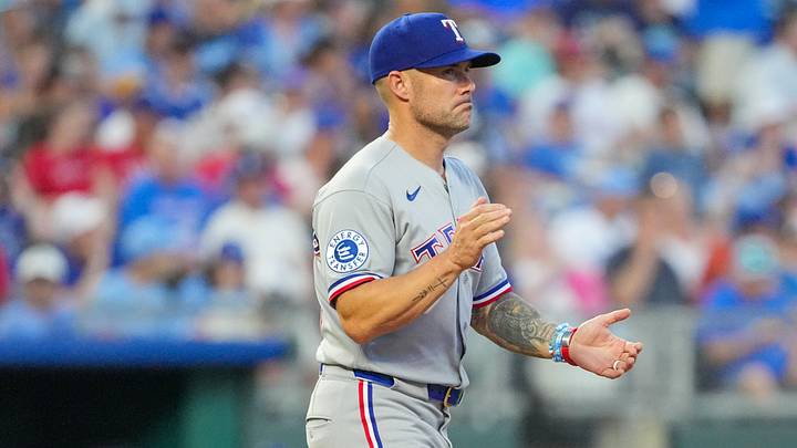 Texas Rangers manager Skip Schumaker. Texas Rangers manager Skip Schumaker.