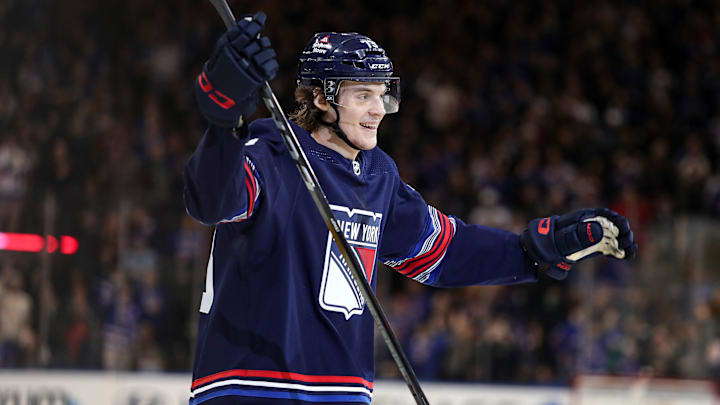 New York Rangers center Matt Rempe (73) 