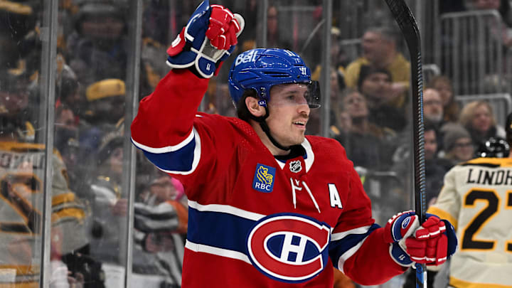 Jan 20, 2024; Boston, Massachusetts, USA; Montreal Canadiens right wing Brendan Gallagher