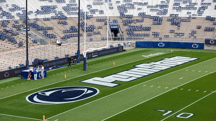 A general view of the end zone at Beaver Stadium before the Penn State Nittany Lions played the Northwestern Wildcats A general view of the end zone at Beaver Stadium before the Penn State Nittany Lions played the Northwestern Wildcats