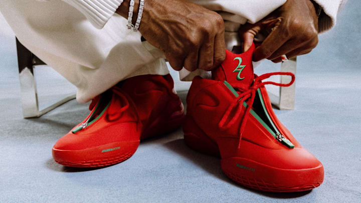 The Converse SHAI 001 'WINTER RED' colorway. The Converse SHAI 001 'WINTER RED' colorway.