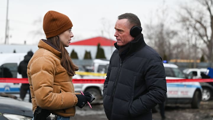 CHICAGO P.D. -- "Safe Harbor" Episode 11003 -- Pictured: (l-r) Marina Squerciati as Kim Burgess, Jason Beghe as Hank Voight -- (Photo by: Lori Allen/NBC)
