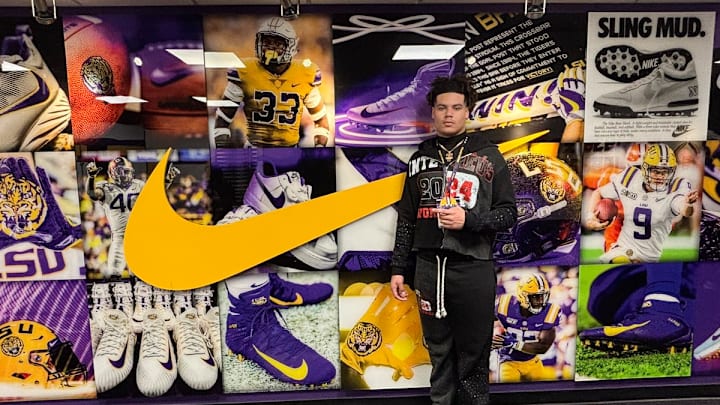 Landon Miree on his recent LSU visit. 