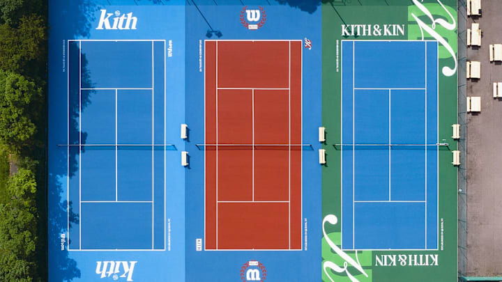 Kith and Wilson opened newly renovated tennis courts at Yardley Tennis Club. Kith and Wilson opened newly renovated tennis courts at Yardley Tennis Club.