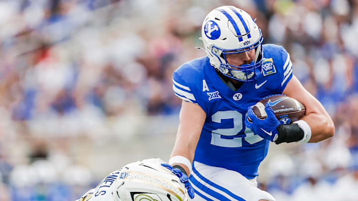 BYU tight end Carsen Ryan against Georgia Tech