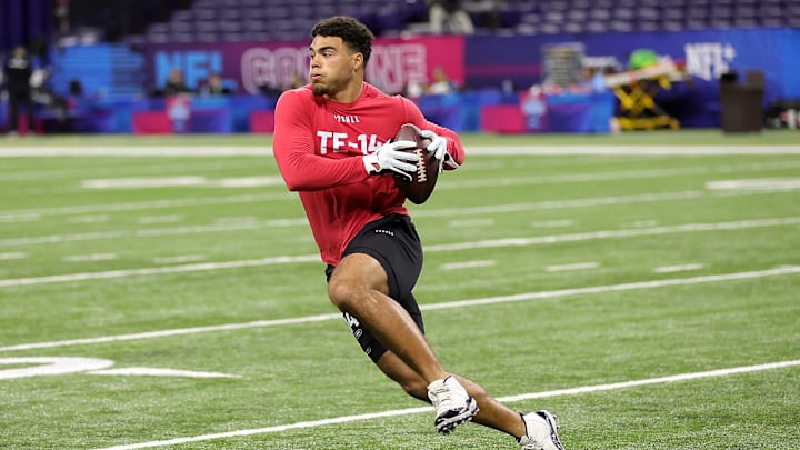 Brenton Strange at the NFL Combine