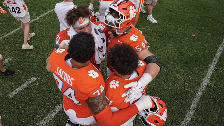 Clemson true freshman OL Brayden Jacobs has played the most of the three freshman who've exhausted their redshirts already, logging 297 snaps through nine games in 2025.