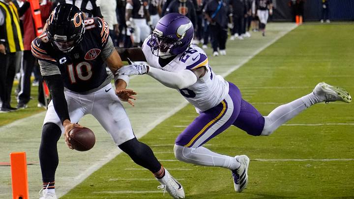 Caleb Williams runs the ball near the goal line last year at Soldier Field against Minnesota. Caleb Williams runs the ball near the goal line last year at Soldier Field against Minnesota.
