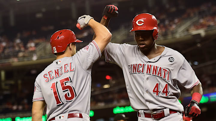Aristides Aquino, Nick Senzel, Cincinnati Reds