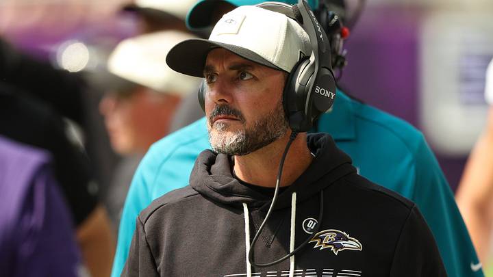 Aug 22, 2026; Minneapolis, Minnesota, USA; Baltimore Ravens head coach Jesse Minter looks on during the second half against the Minnesota Vikings at U.S. Bank Stadium. Mandatory Credit: Matt Krohn-Imagn Images Aug 22, 2026; Minneapolis, Minnesota, USA; Baltimore Ravens head coach Jesse Minter looks on during the second half against the Minnesota Vikings at U.S. Bank Stadium. Mandatory Credit: Matt Krohn-Imagn Images