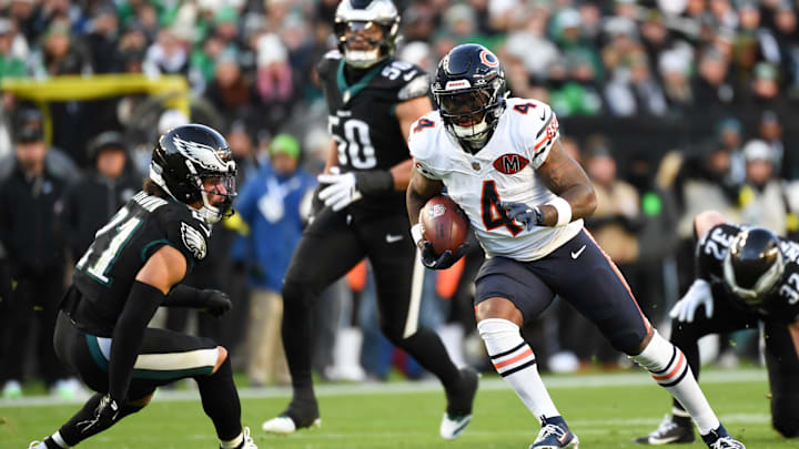 D'Andre Swift powers through Philadelphia's defense in a show of force by the Bears' running game.