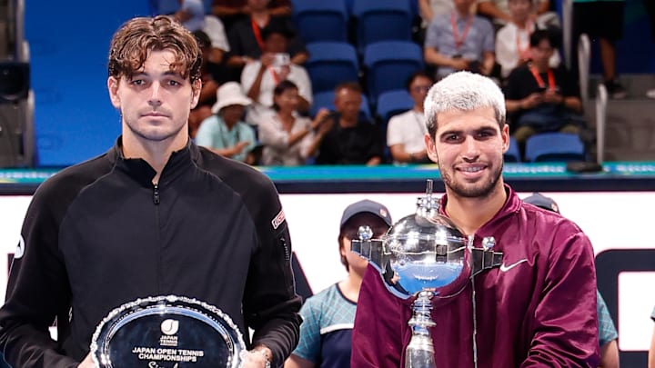Carlos Alcaraz defeated Taylor Fritz to win the Japan Open.