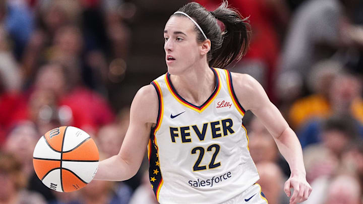 Indiana Fever guard Caitlin Clark (22) rushes up the court Friday, July 12, 2024, during the game at Gainbridge Fieldhouse in Indianapolis. The Indiana Fever defeated the Phoenix Mercury, 95-86. Indiana Fever guard Caitlin Clark (22) rushes up the court Friday, July 12, 2024, during the game at Gainbridge Fieldhouse in Indianapolis. The Indiana Fever defeated the Phoenix Mercury, 95-86.