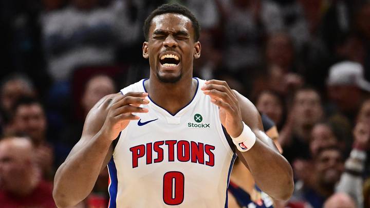 May 11, 2026; Cleveland, Ohio, USA; Detroit Pistons center Jalen Duren (0) reacts after a play against the Cleveland Cavaliers during the second half of game four in the second round of the 2026 NBA Playoffs at Rocket Arena. Mandatory Credit: Ken Blaze-Imagn Images May 11, 2026; Cleveland, Ohio, USA; Detroit Pistons center Jalen Duren (0) reacts after a play against the Cleveland Cavaliers during the second half of game four in the second round of the 2026 NBA Playoffs at Rocket Arena. Mandatory Credit: Ken Blaze-Imagn Images